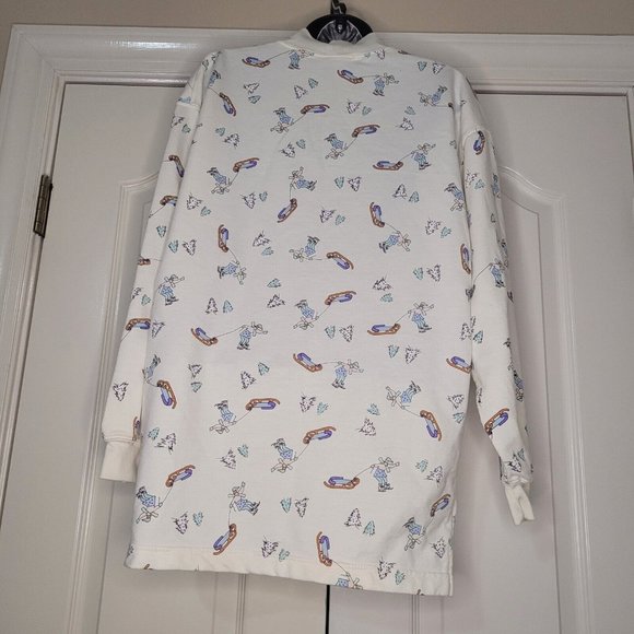 Architect Women's Mock Neck Sled Print Shirt Sz Med  Two Small Spots Shown Pics - Picture 4 of 10